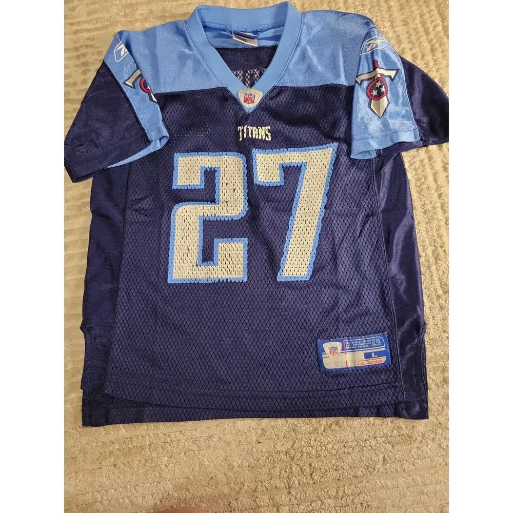Reebok Eddie George Tennessee Titans Football Jersey Youth Large 7 Boys Kids